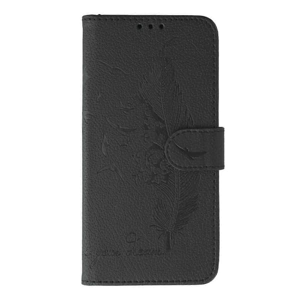TKdaddy Etui til Xiaomi Redmi 15 5G Fjerprint PU Læder Pung Etui Sort