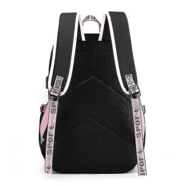 Tonårsskolväska USB-gränssnitt Canvas Skolväska Studenter Skolväska Mode