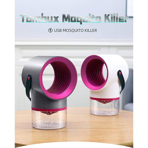 Myggfångare, USB-flugfångare, fruktflugemyggdödare inomhus insektsfälla（vit）