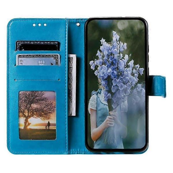 Stativfodral för OnePlus 13R 5G med Totem-tryck PU Läder Plånboksfodral Blue