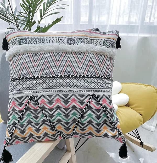 1 Kuddfodral Boho Kudde Linne Soffa Kudde 45x45 Cm