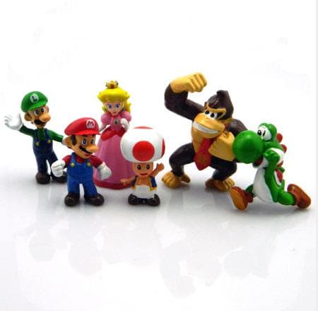 6-pakning Super Mario Figurer julegaver