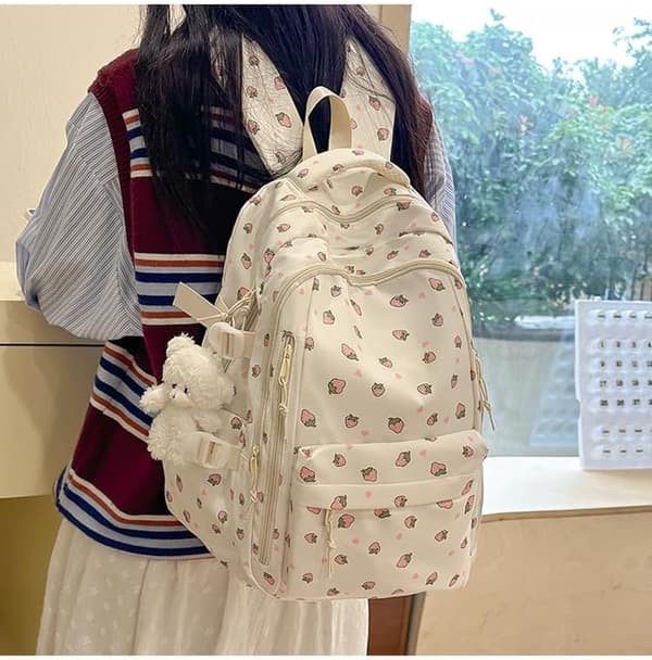 Floral Backpack Women - Laptop Backpack Daypack for Travel & University Rose