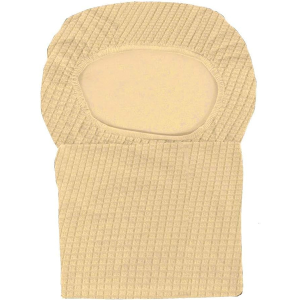 Stor stretch Jacquard matstolöverdrag (Beige, 2 stycken)