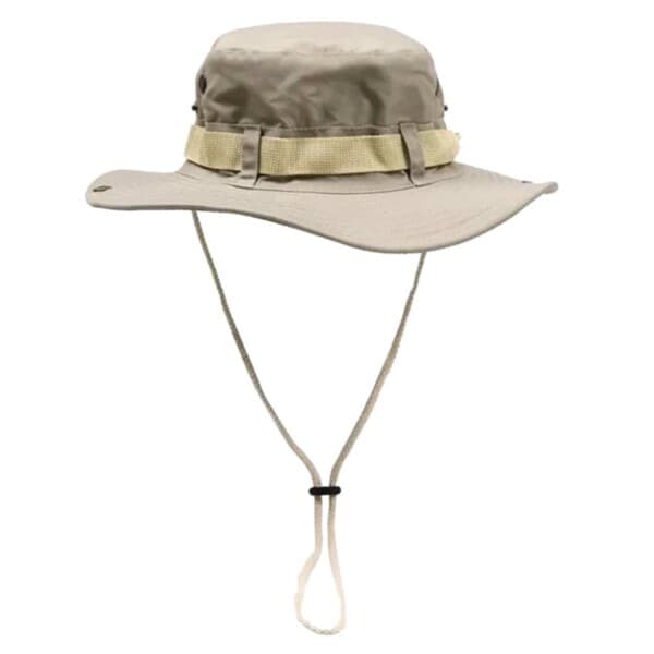 Hatt med snor Boonie Hat Brim Solhatt Beige beige one size