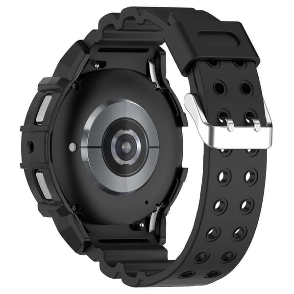Armor Silikoni ranneke + kellokotelo setti Samsung Galaxy Watch 6 40mm Black