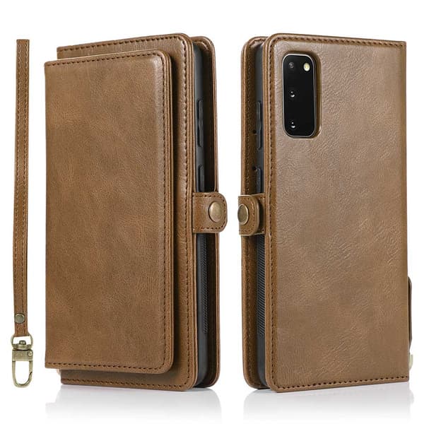 Samsung Galaxy S20 - Practical Stylish Wallet Case Brun brown