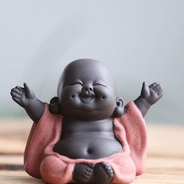 2025 Lämplig Skrattande Buddha Staty - Orange