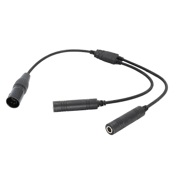 GA Dobbelte Stik til Airbus 5 Pin XLR Adapter Sort Flyvehovedtelefonkabel Universal til Fly Com