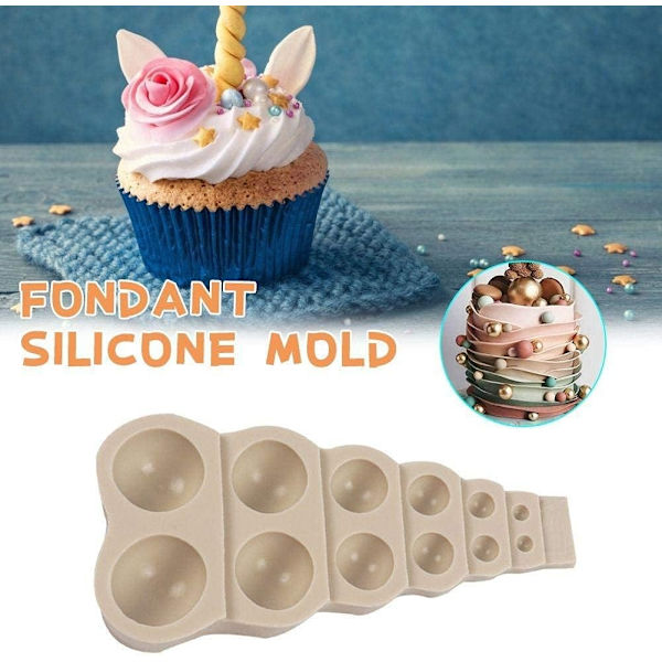 Diy 3D Fondant Tillbehör Pärla Silikonform Choklad Fondant Tårtdekoration Sockerform