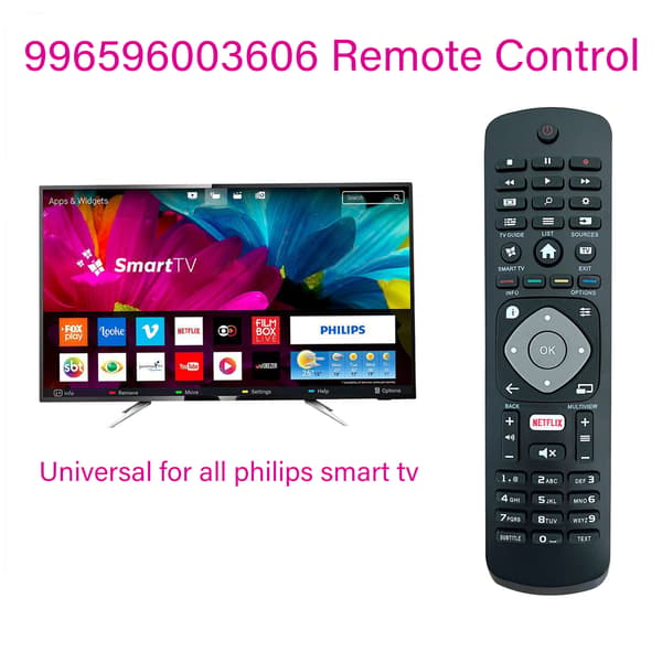Philips Compatible Universal Remote Control 996596003606 black black