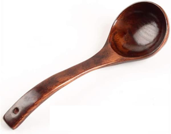Soppslev i trä, tvättbar bekväm grepp kökssked - 28cm
