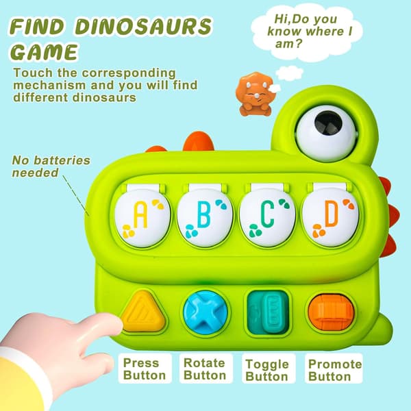 Dinosaur Pop Up Leker for 1 år gamle jenter og gutter Babyleker 6 til 12 måneder Gaver til 1-åringer Første bursdagsgaver