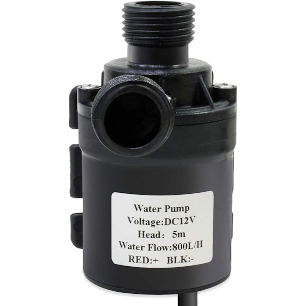800L/H 5M Nedsänkbar Vattenpump DC 12V Amfibiepump för Damm Damm Akvarium Solfontän