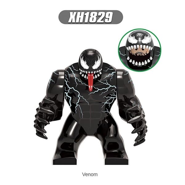 VENOM STOR, 7,5 cm, Tilpasset Minifigur Byggeklods Julegave 1911