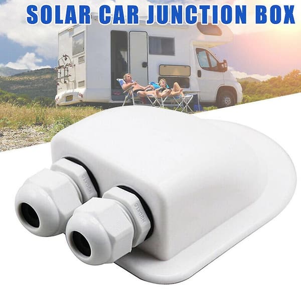 Tak Kabelgenomföring Box Solpanel Kabel Husbil Husvagn Båt Vit