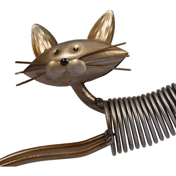 Katt metallskulptur handgjord prydnad modern stil kreativt dekorativt element hem prydnad dekorat