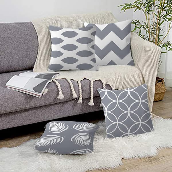 kuddfodral 45 x 45cm 4-pack hemkuddar läs kudde trädgårdsmöbler utomhuskudde s