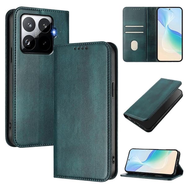 Pung Etui til Xiaomi 15T Pro Retro Tekstur Læder Telefon Cover