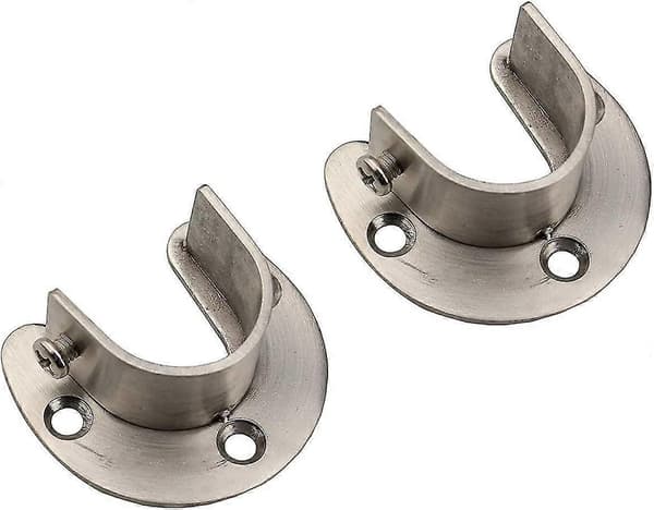 25mm Justerbar Rund Garderobsstång Hängande Stång Ändfäste Stöd...