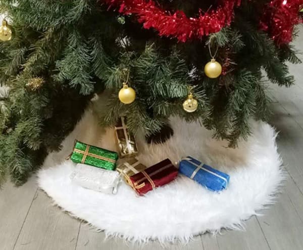 122 cm konstgjord päls julgransmatta