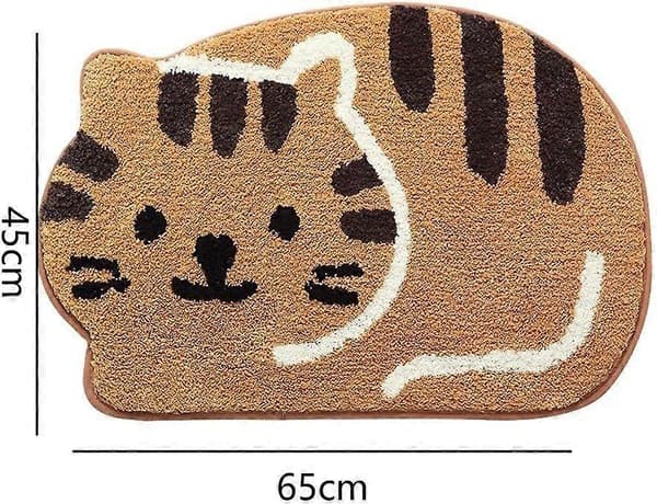 Bekväm Djur Söt Kattformad Badrumsmatta, Sovrum Badrum...