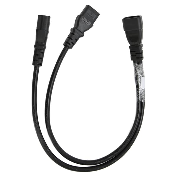 Enkelt C14 til Dobbelt 5-15R C13 Kort Strøm UPS Server Y Splitter Adapterkabel til PC Skærm Printer