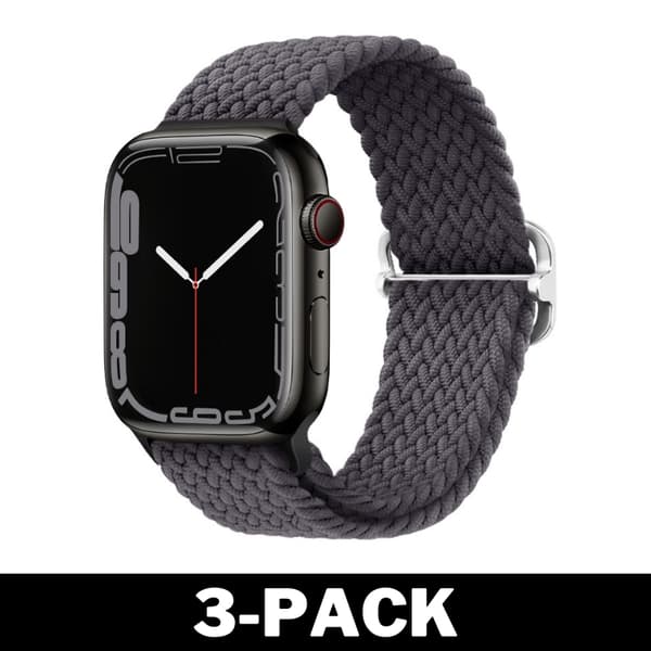 Punosranneke Apple Watch 38/40/41 mm tummanharmaa M 32 32 2-Pack