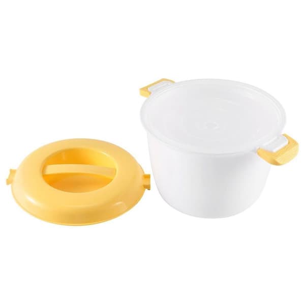 Håndholdt riskoger til mikroovn med speciel dampboks, dampbur, beholder, damp-risvarmer, multifunktionel madkasse 2600 ml