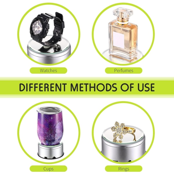 Jetec Cup Display Stand Turner Rotating Crystal Display Base Stand 360 Degree Tumblers Cup