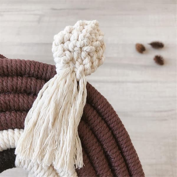 Macrame - Macrame väggbonad - Handgjord - Söta djur - Barnkalas väggdekor