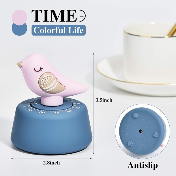 Kök Timer Craft Mekanisk Uppdrag 60 Minuter Timer Söta Djur Tid Timer för Barn Hantera
