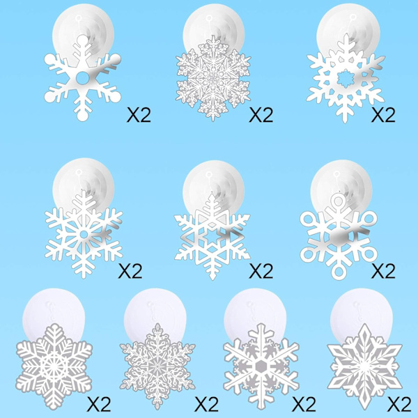 30 stycken snöflinga folie virvel dekorationer vinter jul virvlar snöflinga tak