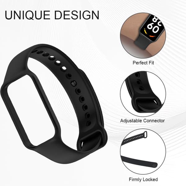 Armbånd til Xiaomi Smart Band 8 Active, Redmi Band 2 Svart