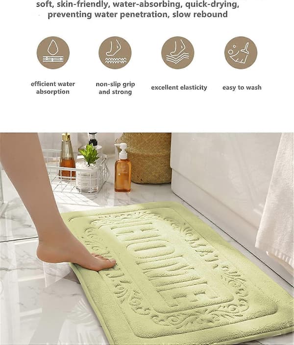 Badrumsmattor, Memory Foam Mattor, Halkfri Matta m...