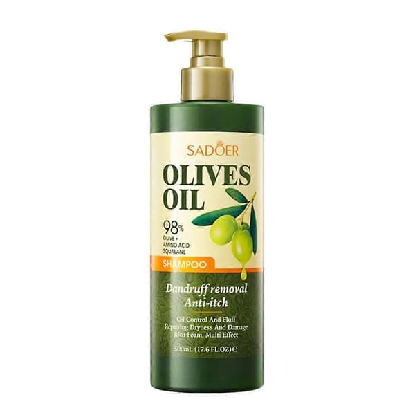 Olivenhårshampoo Anti-skæl til udglattende hårpleje 500ml