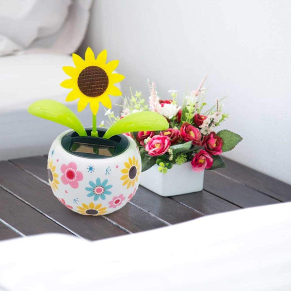 Solfjäderdansande blomma leksak, gungande dansare leksak mode sol automatisk gunga blomma