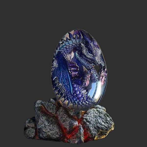 Vulkan drakeägg med lysande bas bordsdekoration