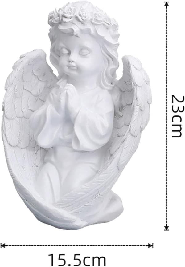 Bön Cherub Resin Cherub Staty Vingad Ängel Prydnad