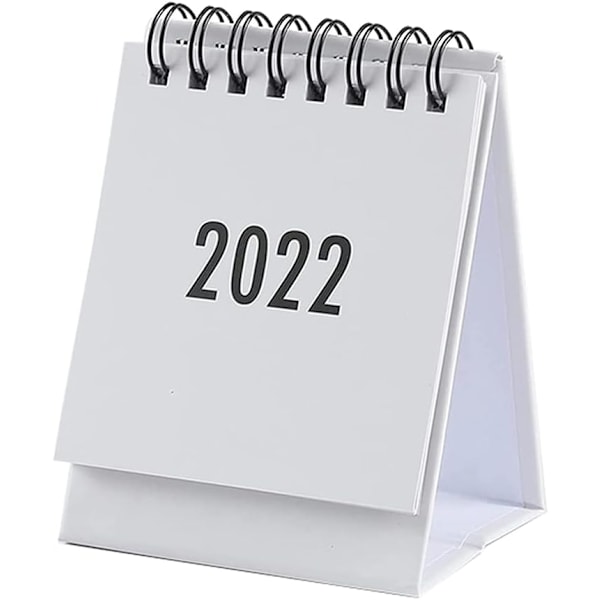 Skrivbordsunderlägg 2023 Minikalendrar Metallring Dubbeltrådsbindning Bärbar Kalender för Hemmet