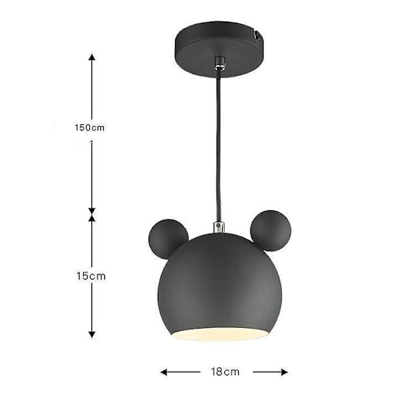 2025 Lämplig Nordisk Modern Minimalistisk Macaron Mickey Ljuskrona Smidesjärn Bar Matsal Ljuskrona Vardagsrum Barnrum