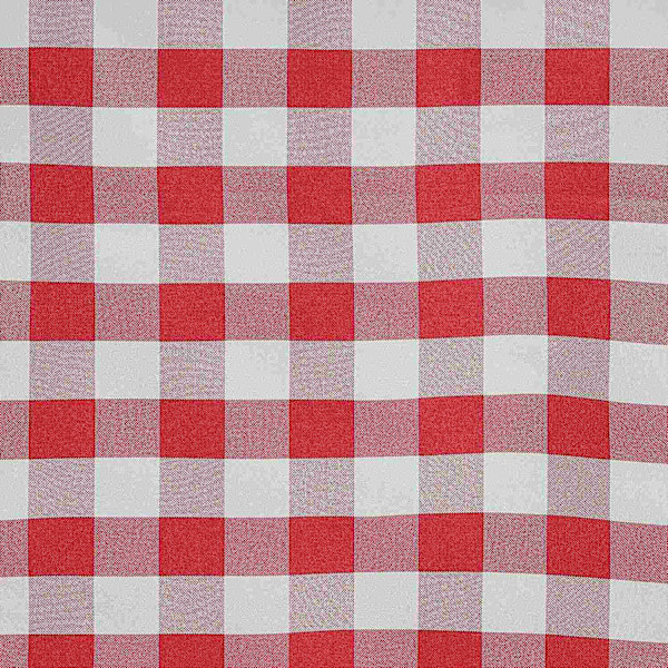 2025 Nya Festartiklar Röd och Vit Rutig Buffelpläd Gingham Tyg Rektangulär Duk För Sommaren