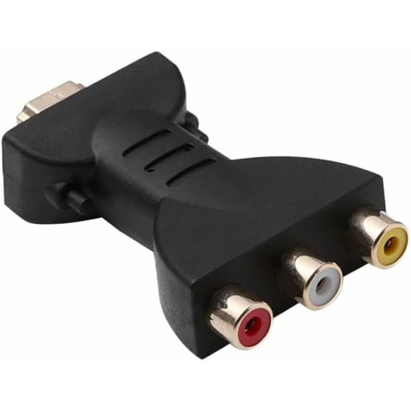 HDMI til 3RCA-adapter, hvit rød gul adapter HDMI til AV-videokabel, rød hvit lydkonverterer bærbar gul