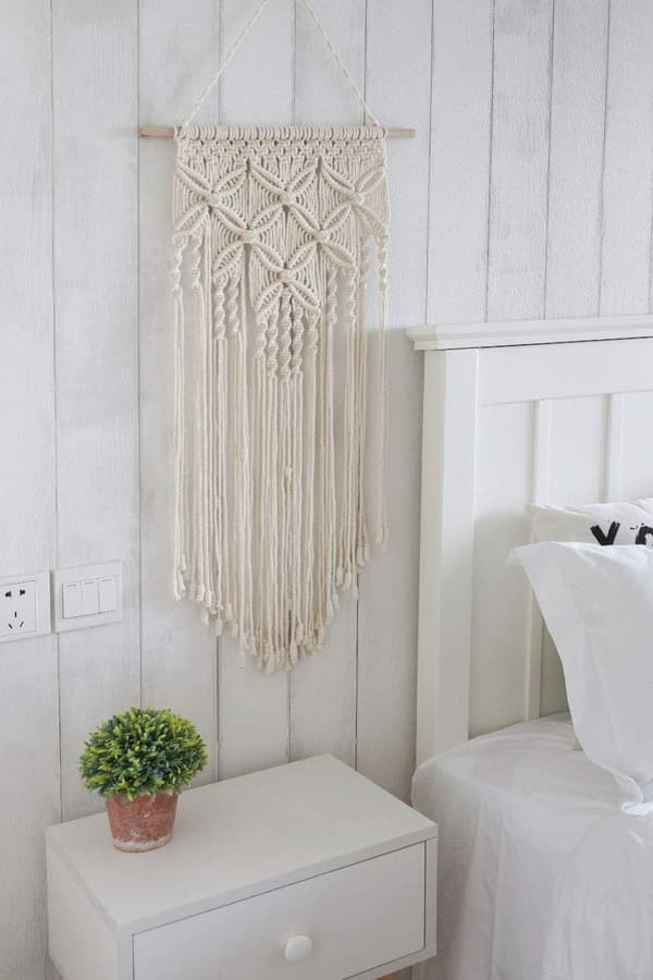 Macrame väggdekoration - vävd väggkonst - macrame gobeläng heminredning - 12\" B x 31,5\" L