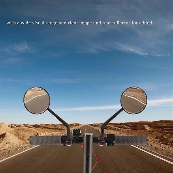 Universal Scooter Rearview Mirror, Handlebar 360 Rotation Safety Mirror 1 Pair