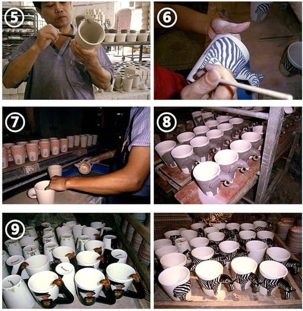 2025 Ny 3D Keramisk Djurmönstrad Handmålad Keramisk Kaffemugg (Zebra)