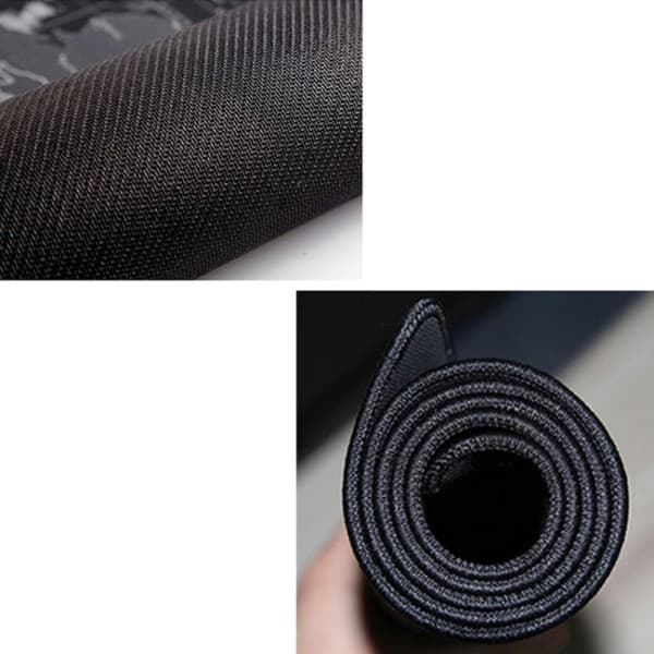 Musematte Stor - Gaming - 70x30cm - Verdenskart Svart black