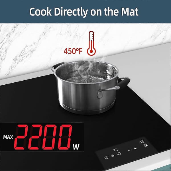 Large Silicone Induction Cooktop Protector Mat, 51.8 cm X 78 cm Induction Cooker Protector Magnetic Electric Hob Protector Anti-S
