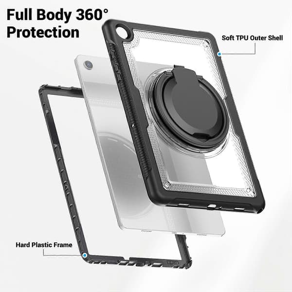 Case for Samsung Galaxy Tab A9+ SM-X210/X216/X218 with Stand, PC+Tablet Protection with Strap, Pen Holder