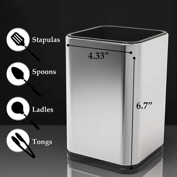 2x Köksredskapshållare, Köksbestickförvaring, Redskapsorganisatör, Modern Rektangulär Design, 17